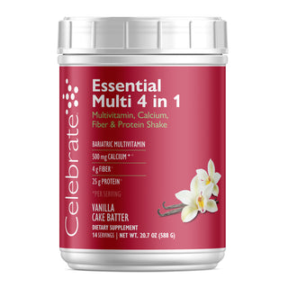 Multivitaminico essenziale 4 in 1 con Calcio + Proteine Polvere 