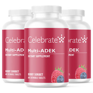 Multi-ADEK Vitamin ohne Eisen, Kautabletten, Berry Sorbet