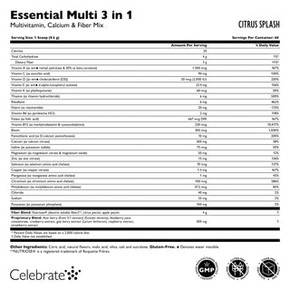 Essential Multi 3 in 1 Multivitamin with Calcium, Boire Mélange