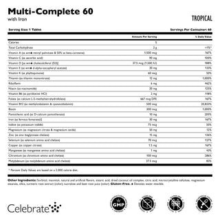 Multi-Complete 60 Multivitamine bariatrique avec Fer