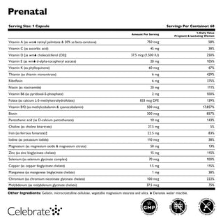 Vitamine prénatale bariatrique avec Fer Capsules