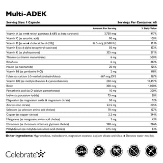 Capsules de vitamines Multi-ADEK, Fer Gratuit 