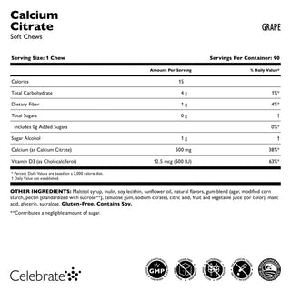 Kalziumzitrat, Kaubonbons / Soft Chews