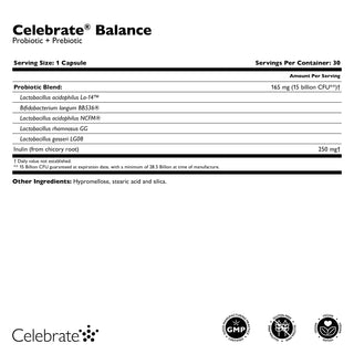 Celebrate® BALANCE Probiotico + Prebiotico