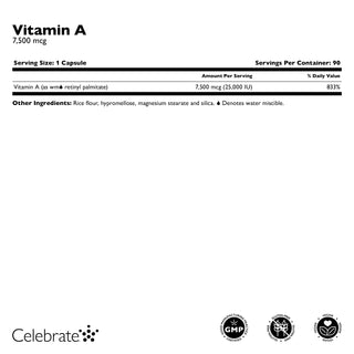 Vitamina A 7500mcg (25.000 UI)