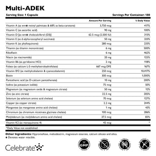 Multi-ADEK Vitamine sans Fer, Capsules