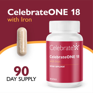 CelebrateONE 18 Multivitaminico bariatrico una volta al giorno con Ferro, Capsule
