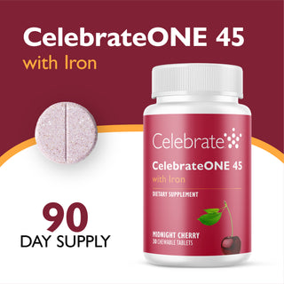 CelebrateONE 45 Multivitaminico bariatrico una volta al giorno con Ferro, Masticabile