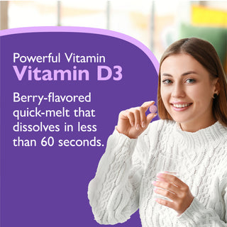 Vitamina D3 625mcg (25.000 UI), Fusione rapida, Berry