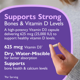 Vitamina D3 625mcg (25.000 UI), Capsule