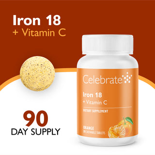 Eisen 18 mg + Vitamin C, Kautabletten, Orange