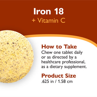 Eisen 18 mg + Vitamin C, Kautabletten, Orange