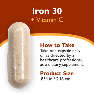 Fer 30 mg + Vitamine C, Capsules 