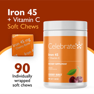 Ferro 45 mg + Vitamina C, Masticatori morbidi