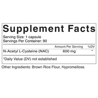 NAC (N-Acetyl Cysteine), 600mg