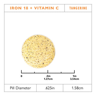 Fer 18 mg + Vitamine C A mâcher Comprimés, Orange 